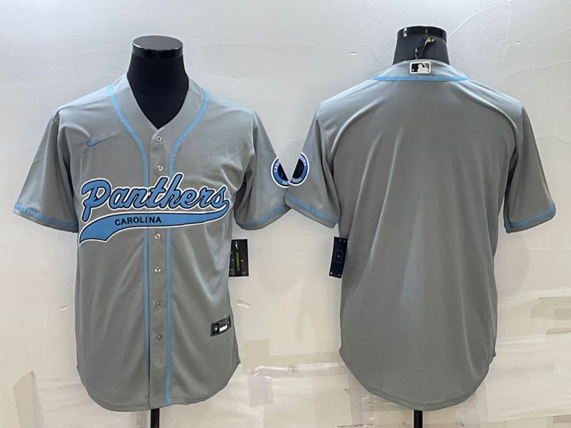Men Carolina Panthers Blank Grey 2022 Nike Co branded NFL Jerseys->women nfl jersey->Women Jersey